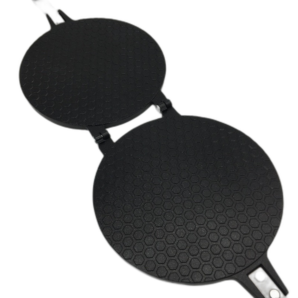Non Stick Crispy Omelette Egg Roll Waffle Cone Crepe Maker Flat Pan With Handle