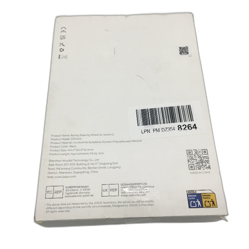 JSAUX Racing Steering Wheel For Switch 2 JoyCon Controllers Mario Kart Deluxe