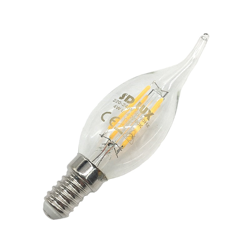 SD LUX 6 Pack 4W E14 LED Candle Warm Light Bulbs Vintage Style Energy Saving