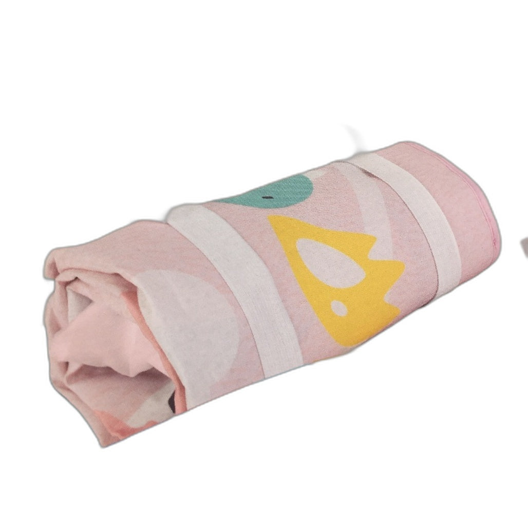 Findon Fairy Tale Pink Non Slip Play Mat With Wooden Token Toy Portable Age 18M+