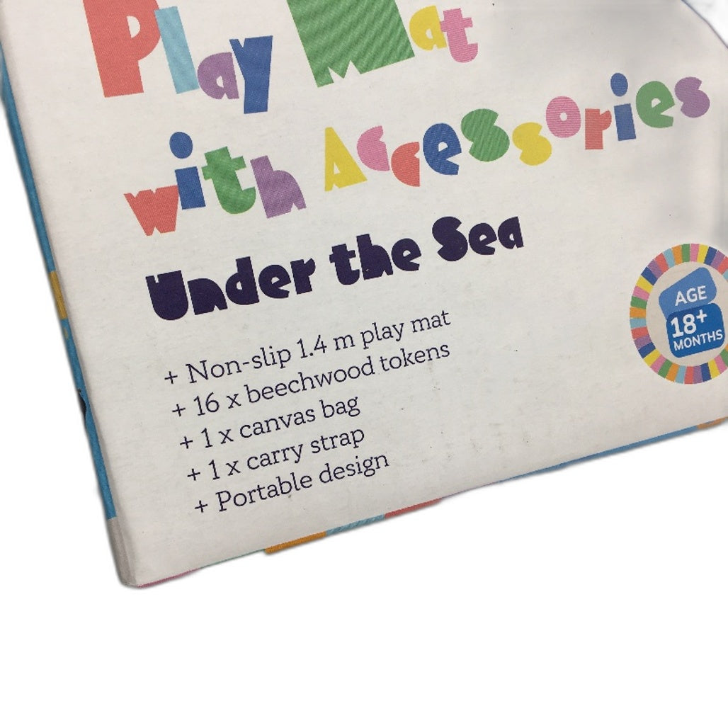 Baby Educational Toys 2PC Bundle Ocean Play Mat Set & Lion Wooden Puzzle Age18M+