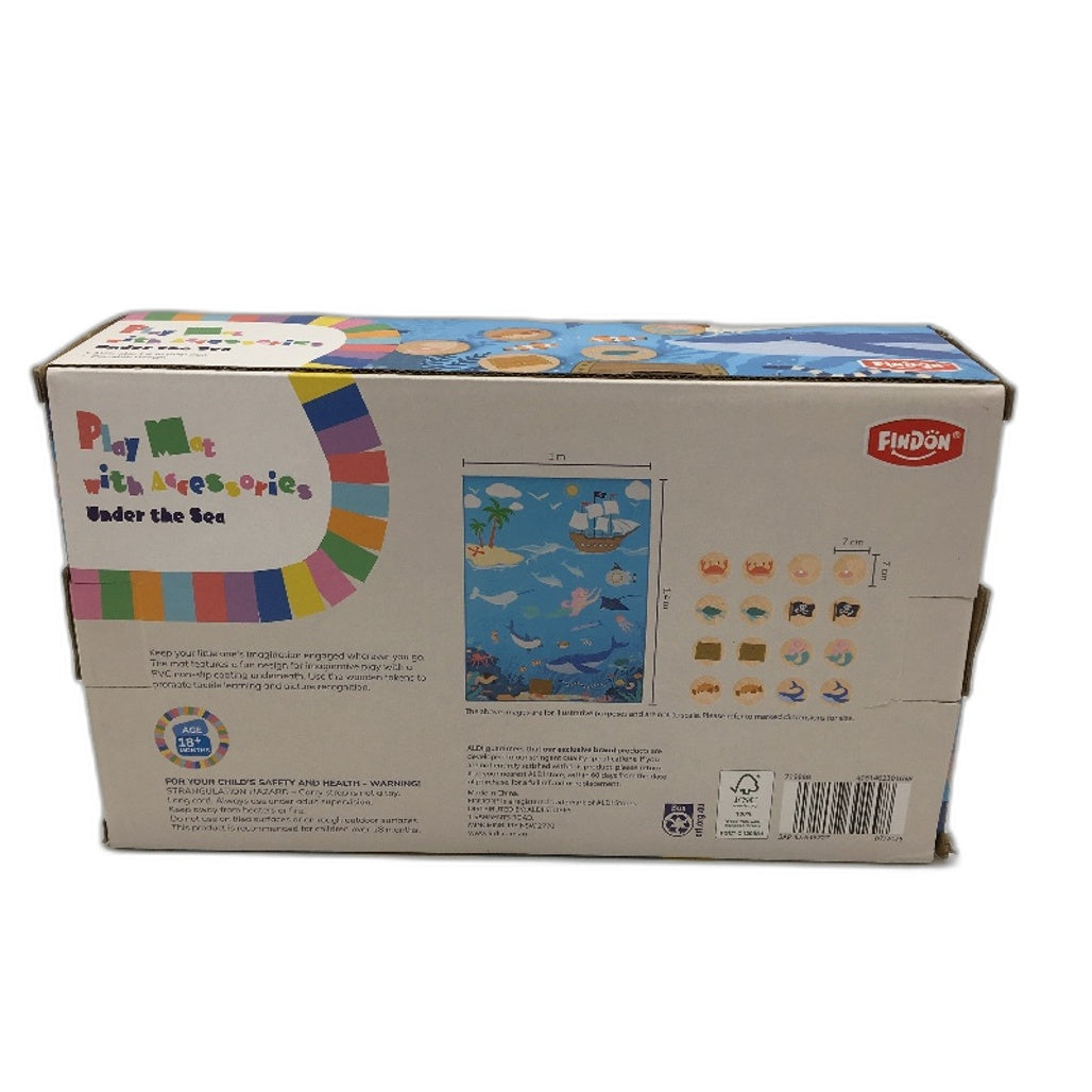 Baby Educational Toys 2PC Bundle Ocean Play Mat Set & Lion Wooden Puzzle Age18M+