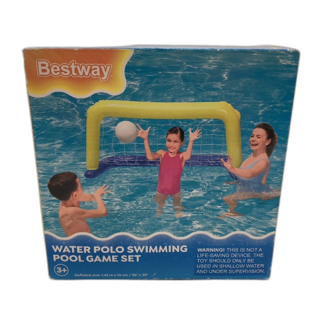 Bestway Water Polo Swimming Pool Game Set Inflatable Frame Ball Net Age 3Y  NEW