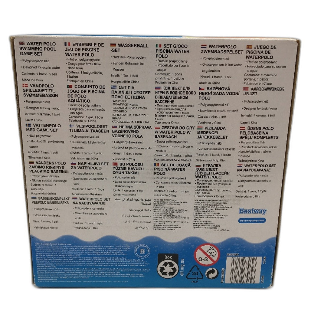 Bestway Water Polo Swimming Pool Game Set Inflatable Frame Ball Net Age 3Y  NEW