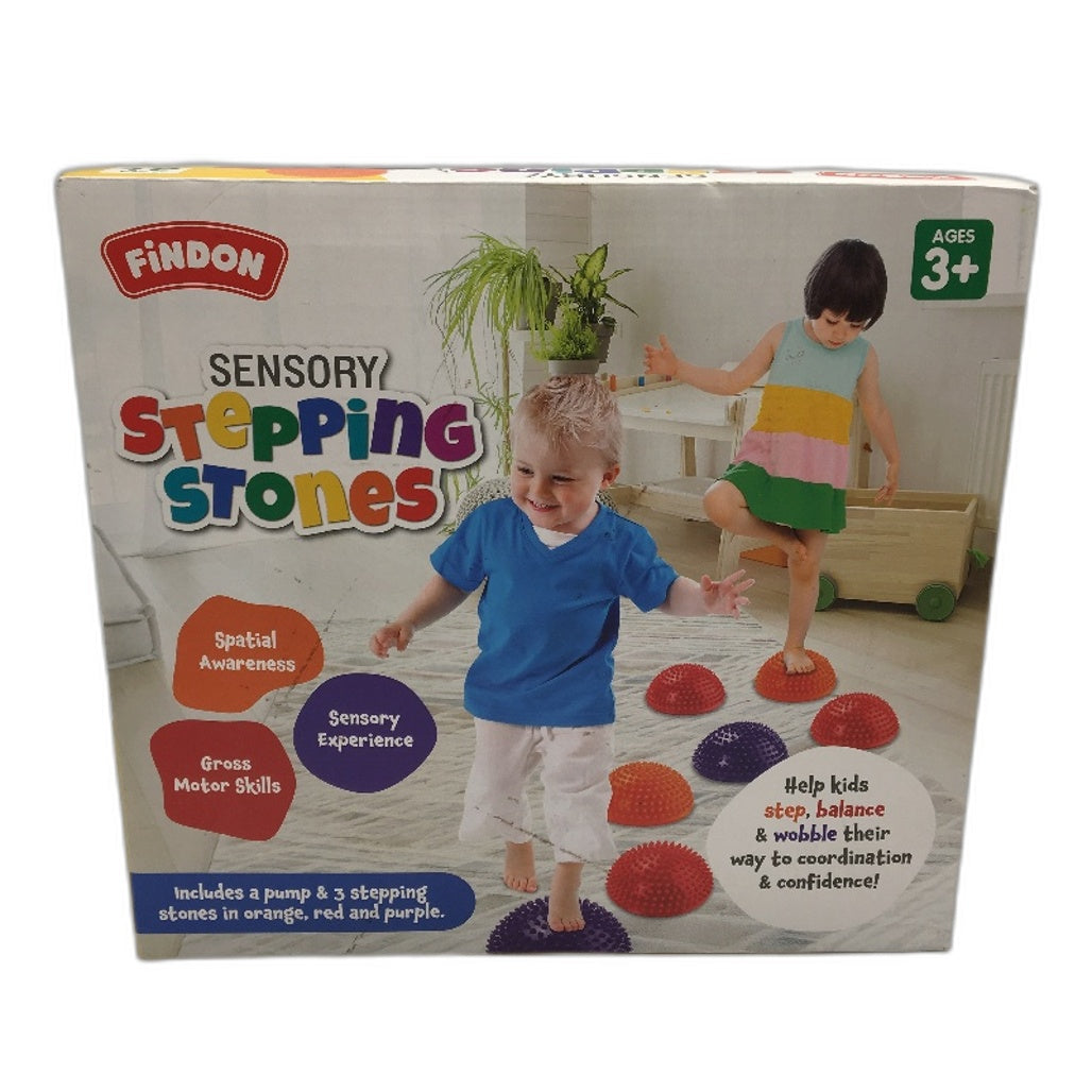 Findon Sensory Stepping Stone Balance 3 Pack Orange Red &Purple With Pump Age 3+