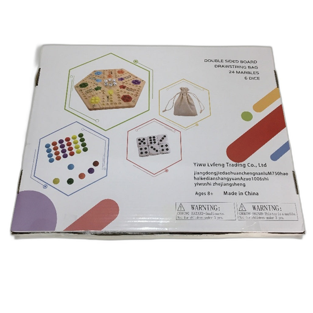 Large Original Marble Game Wooden Wahoo Board Game For 4 6 Players Family Age 3+