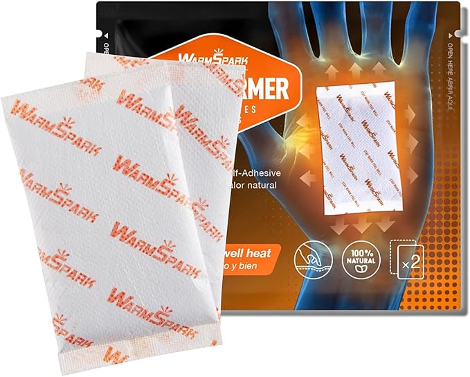 WarmSpark Hot Hand Warmers 40 Pairs Disposable Air Activated Natural Heat Pack
