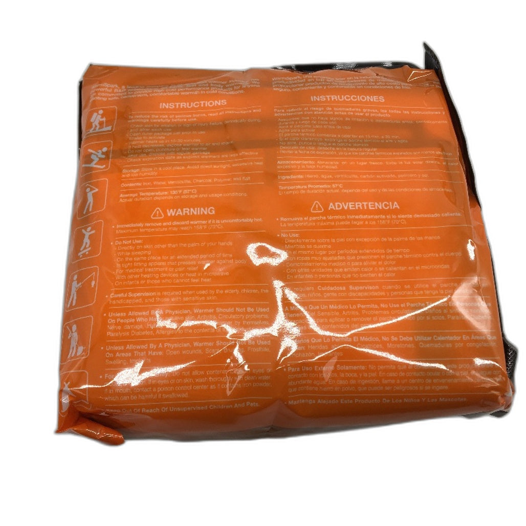 WarmSpark Hot Hand Warmers 40 Pairs Disposable Air Activated Natural Heat Pack