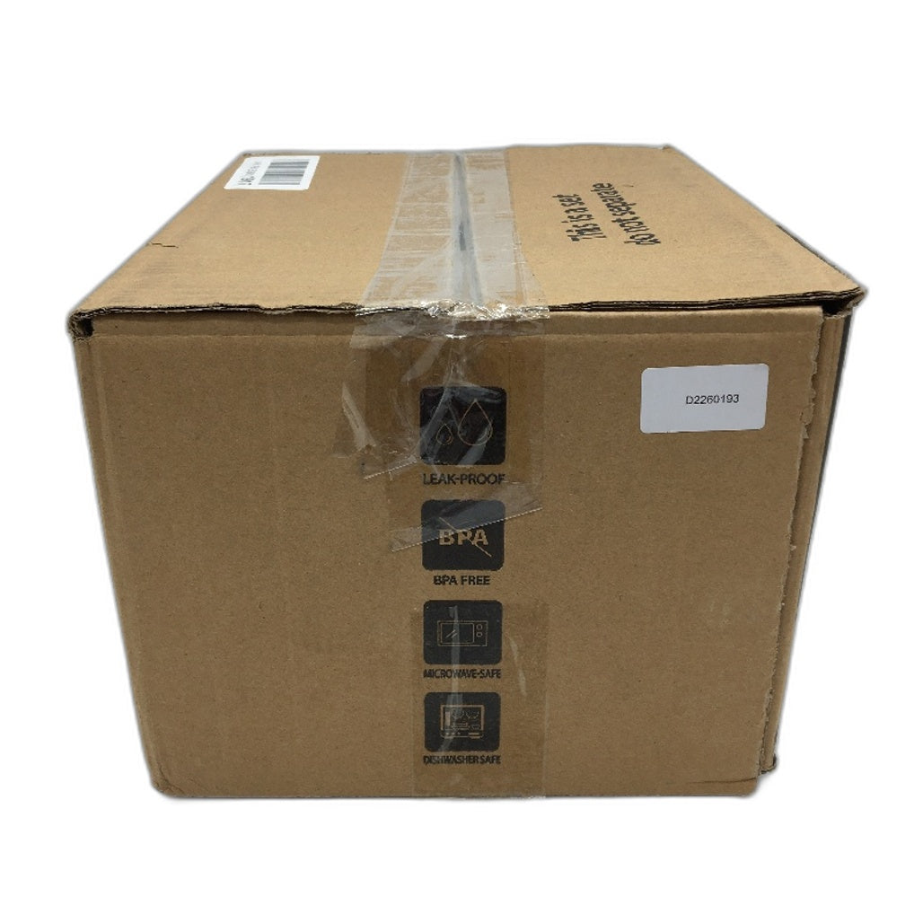 Feshory 2 Pack 2.2L Airtight Glass Food Containers With Lids Leakproof BPA Free