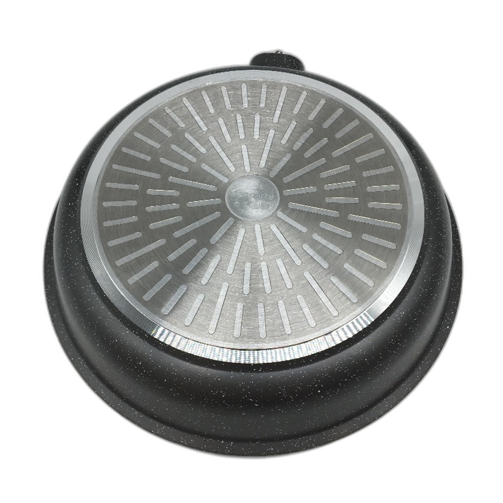 Sensarte 32CM Non Stick Frying Pan Skillet With Glass Lid Cover Safe & Healthy