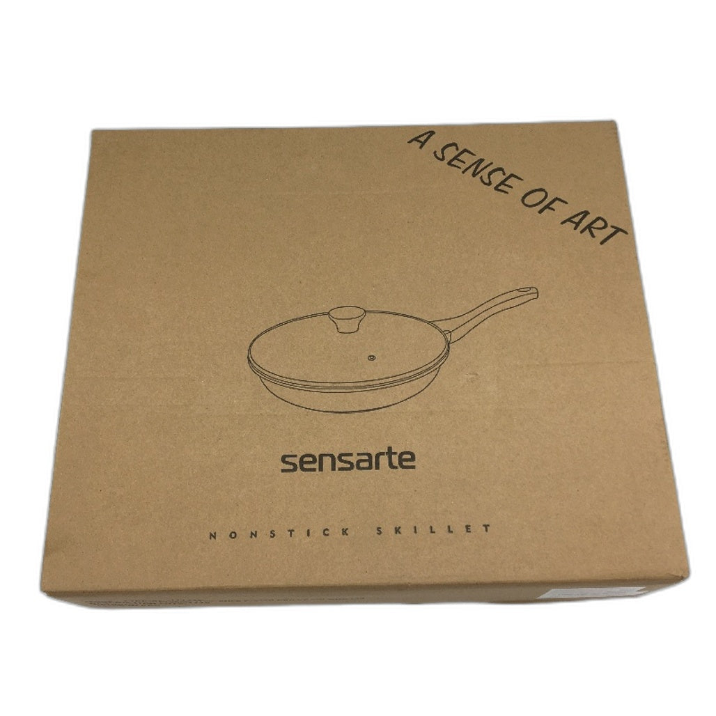 Sensarte 32CM Non Stick Frying Pan Skillet With Glass Lid Cover Safe & Healthy
