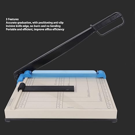 SL-4 Stainless Steel Precision Sharp Cut Paper Cutter with Measurements NEW