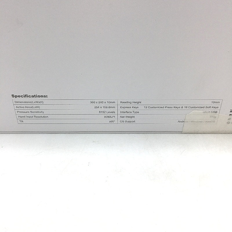 Huion Inspiroy H1060P Battery Free Pen Drawing Graphic Tablet 10x6 Inch NEW