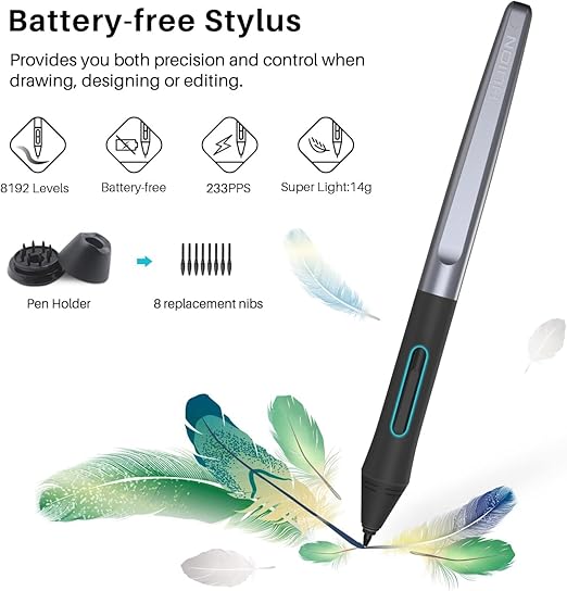 Huion Inspiroy H1060P Battery Free Pen Drawing Graphic Tablet 10x6 Inch NEW