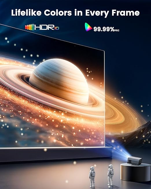 Wimius G1 Google TV Dolby Audio HDR10 Home Theater Video Projector DEMO