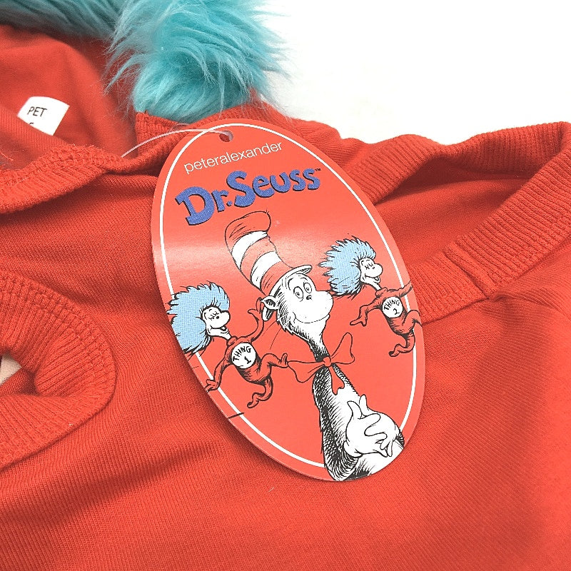 Peter Alexander Dr Seuss Thing 1 Fur Lined Hood Pet Dog Hoodie Size Small NEW
