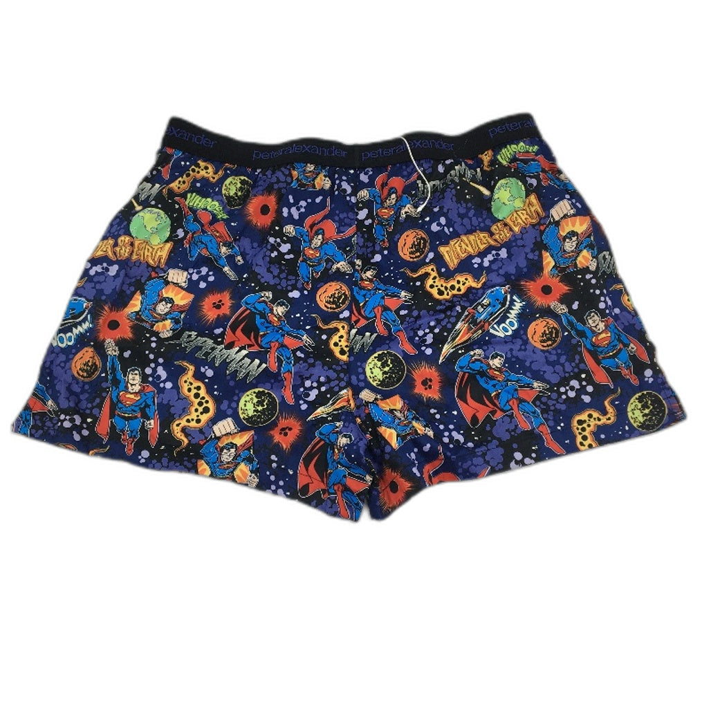 Peter Alexander DC Superman Purple Cotton Boxers Mens Size Medium NEW