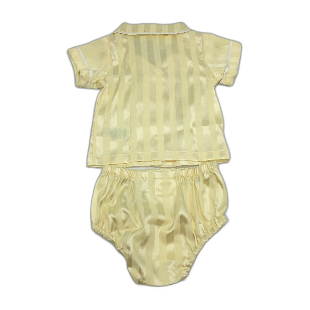 Peter Alexander Butter Satin Classic Short Pyjama Set Unisex Baby Size 0-3 NEW