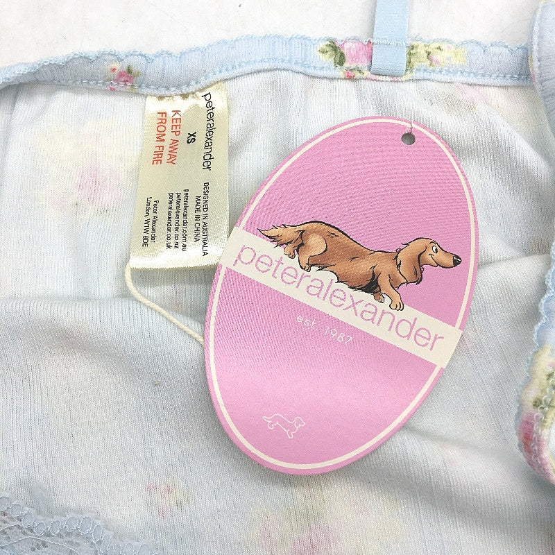 Peter Alexander Ditsy Pointelle Cami Baby Blue Pyjama Set Ladies Size XS NEW