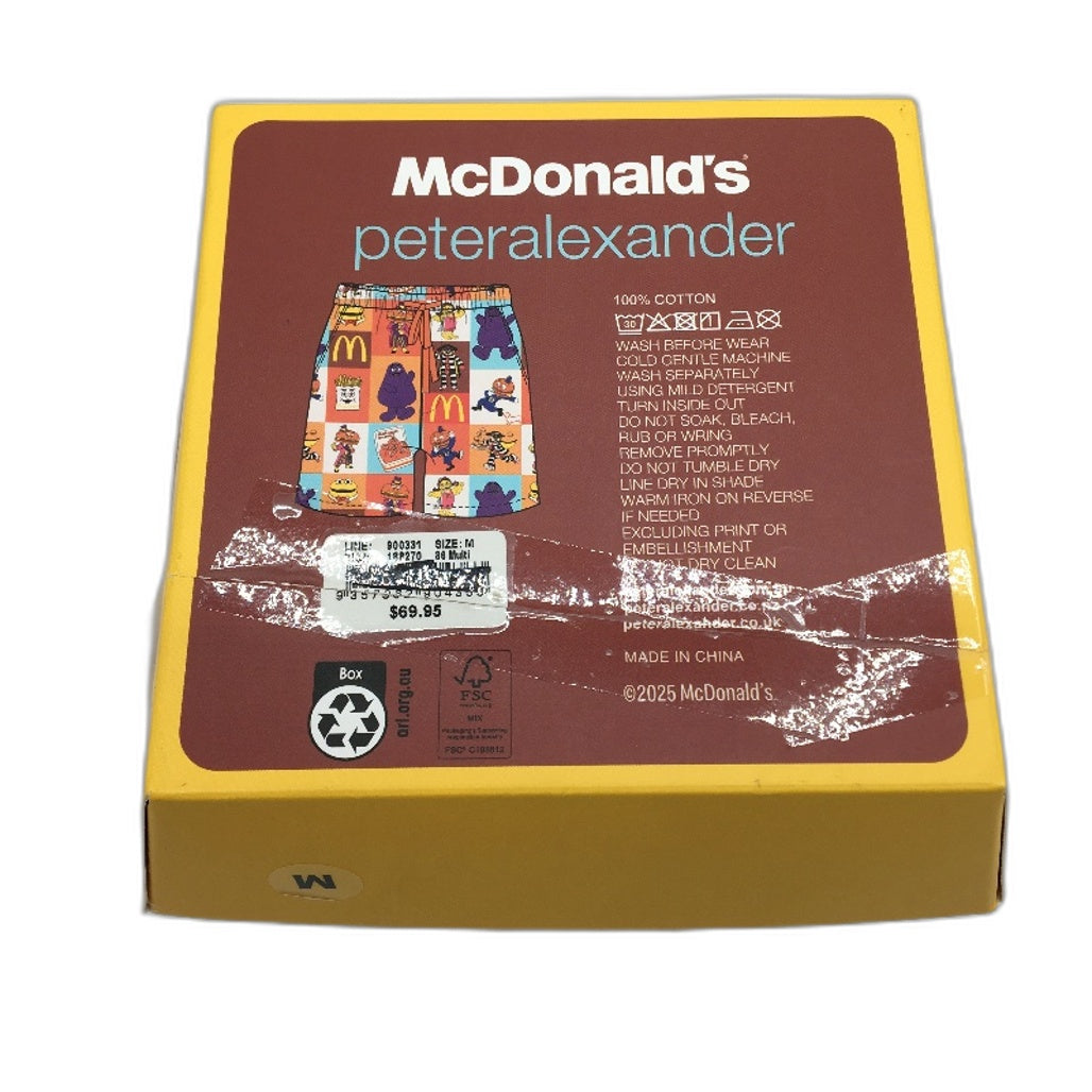 Peter Alexander McDonalds Mascots Cotton Sleep Shorts Mens Size Medium NEW