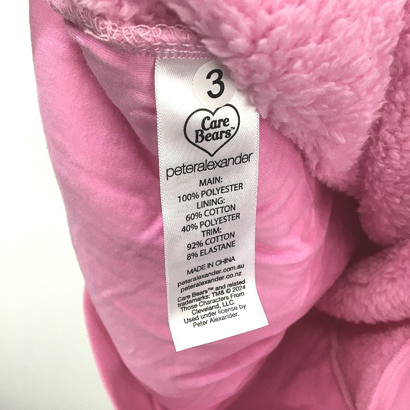 Peter Alexander Junior Care Bears Fleece Sweater Pink Nightie Girls Size 12 NEW