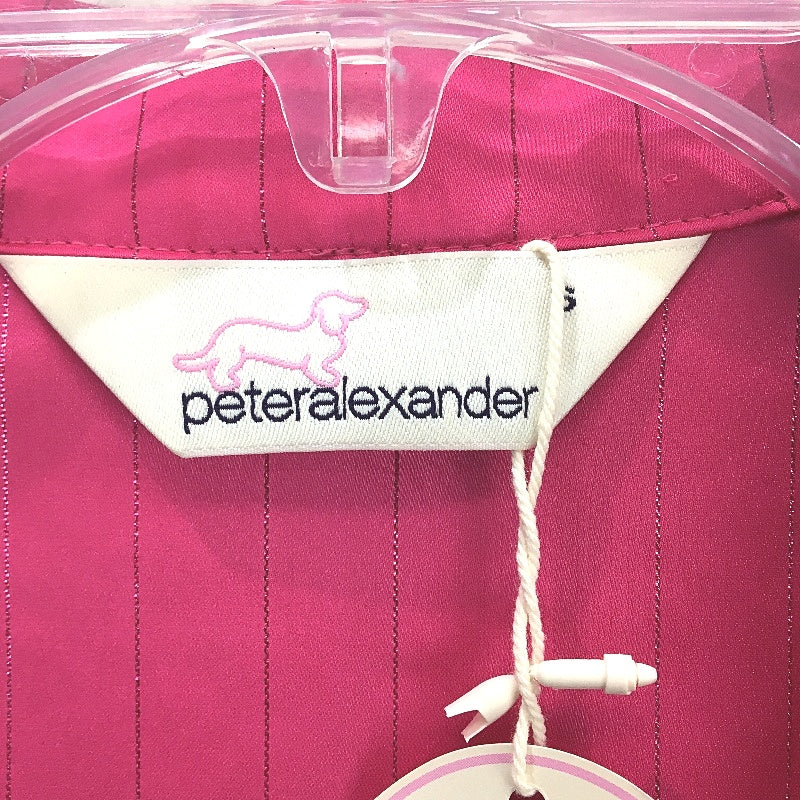 Peter Alexander Pink Lurex Chic Satin Shortie Pyjama Top Ladies Size Small NEW