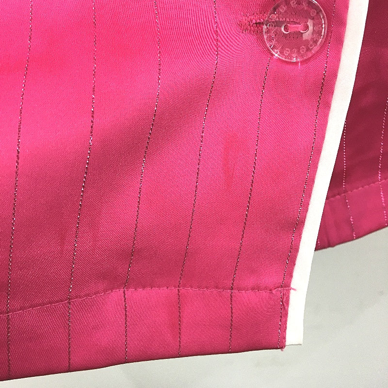 Peter Alexander Pink Lurex Chic Satin Shortie Pyjama Top Ladies Size Small NEW