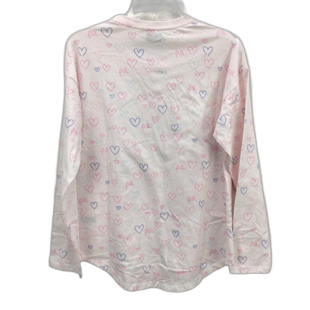 Peter Alexander Baby Pink Hearts Long Sleeve Pyjama Top Ladies Size XS NEW