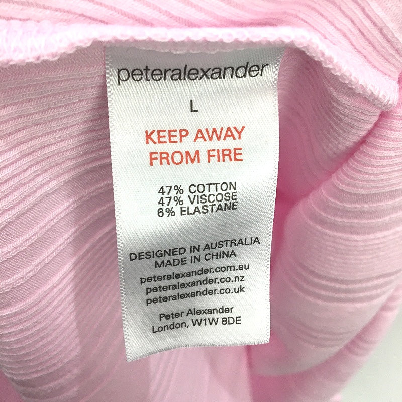 Peter Alexander Pointelle Rib Bows Baby Pink Nightie Ladies Size Large NEW