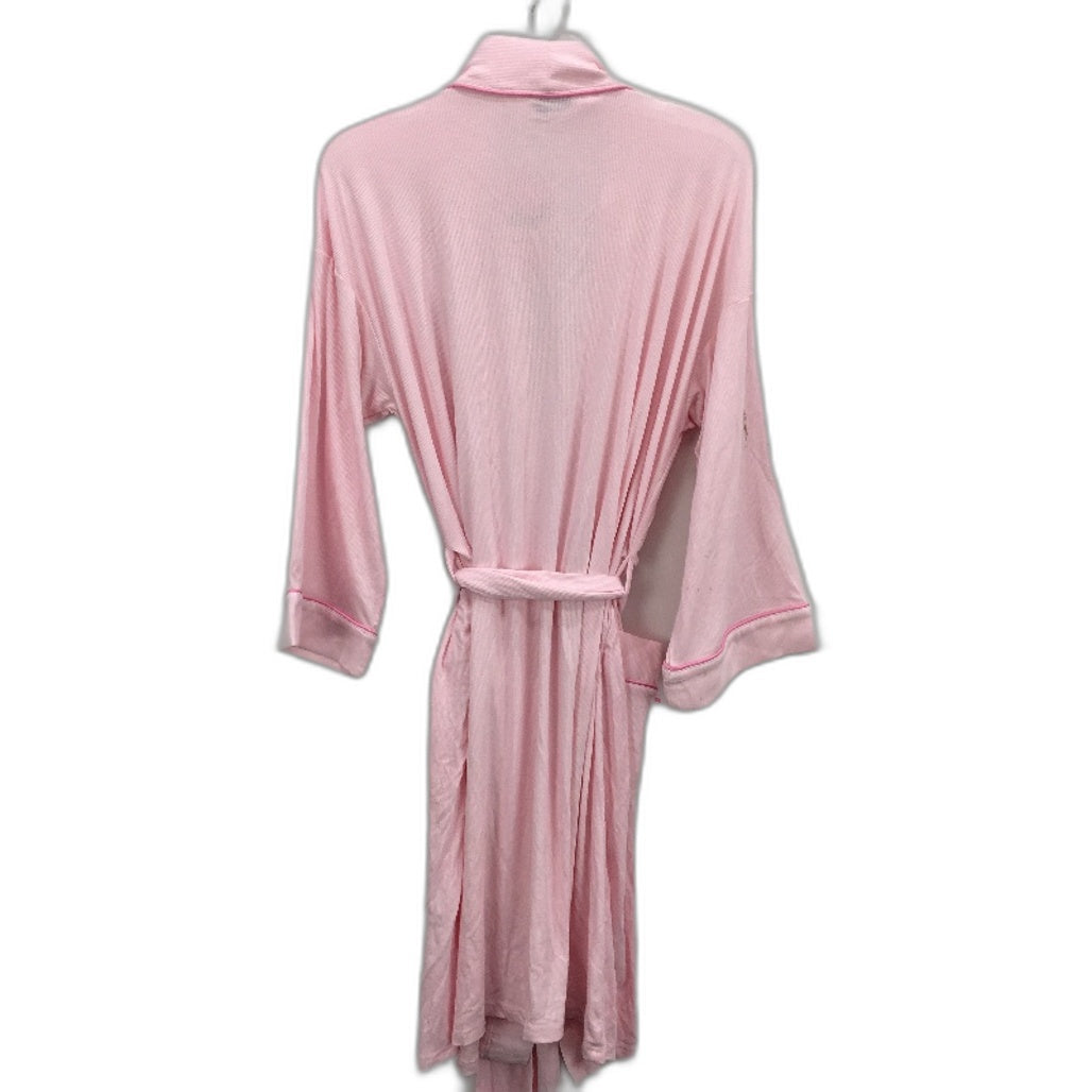 Peter Alexander Baby Pink Bow Rib Knit Dressing Gown Ladies Size Small NEW