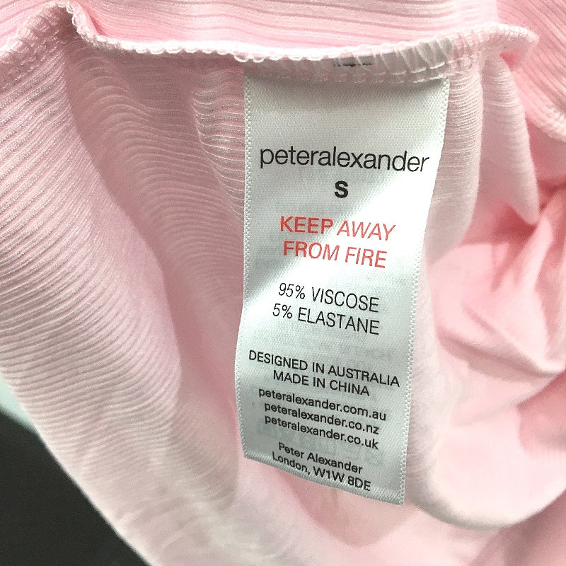 Peter Alexander Baby Pink Bow Rib Knit Dressing Gown Ladies Size Small NEW