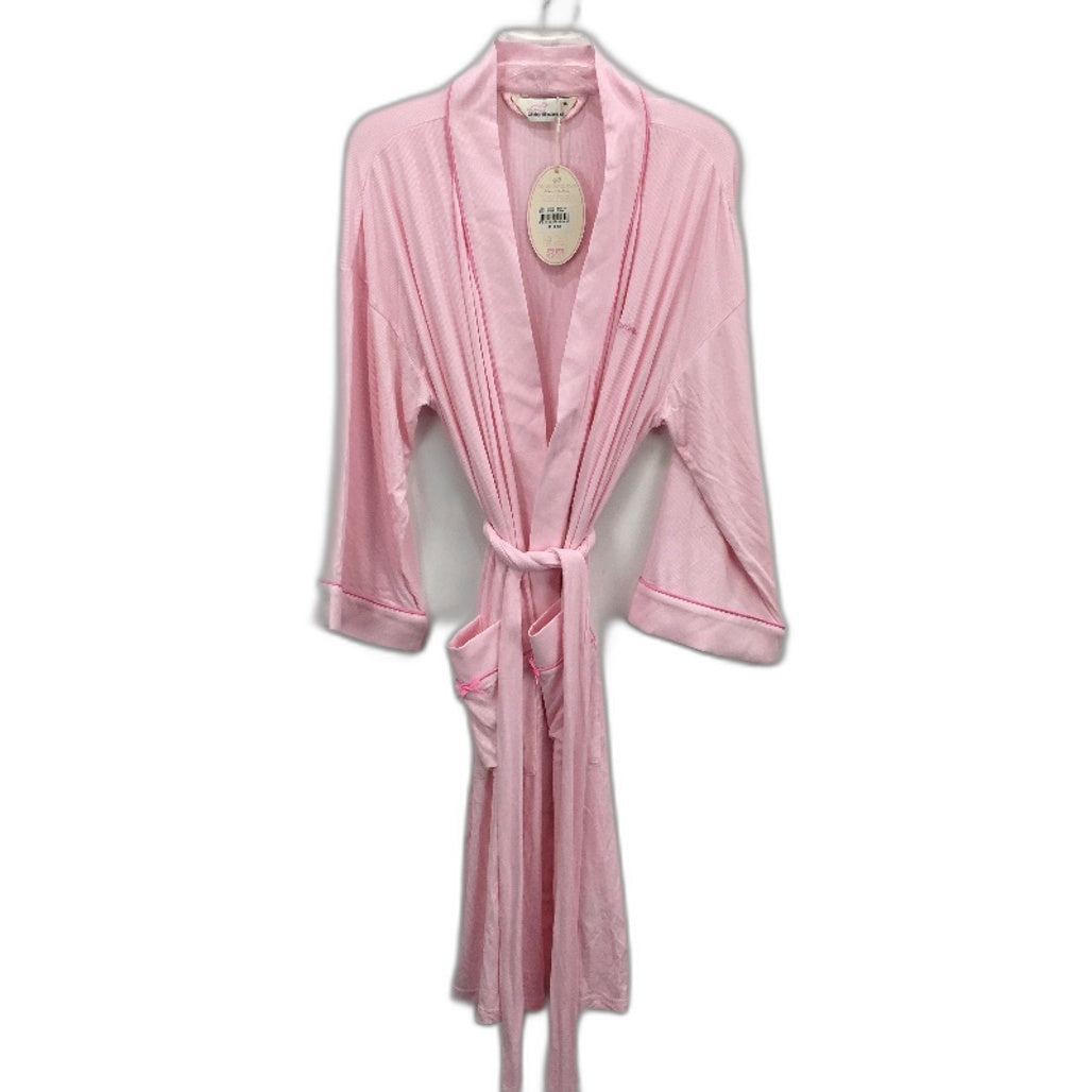 Peter Alexander Baby Pink Bow Rib Knit Dressing Gown Ladies Size XL NEW