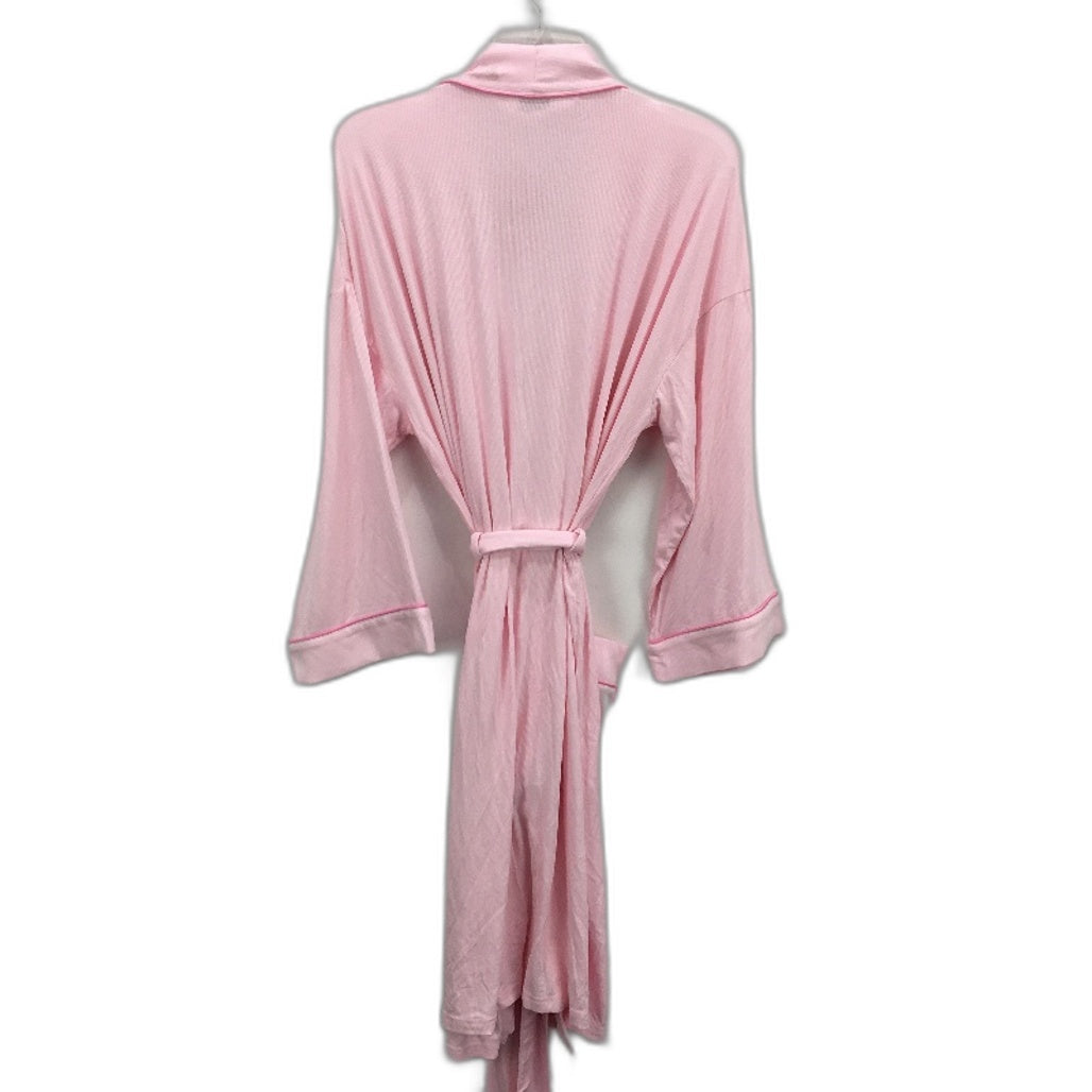 Peter Alexander Baby Pink Bow Rib Knit Dressing Gown Ladies Size XL NEW