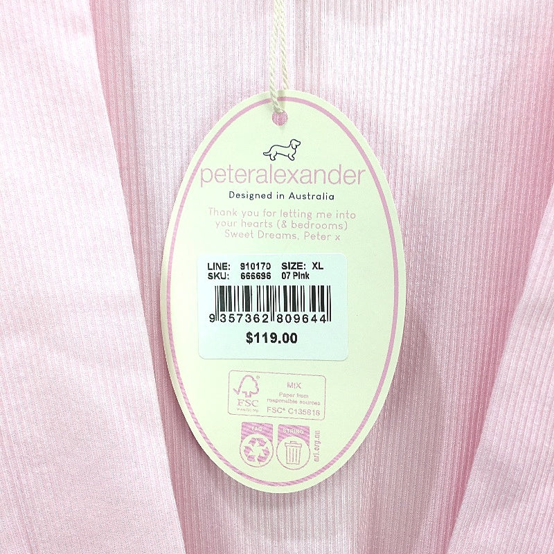 Peter Alexander Baby Pink Bow Rib Knit Dressing Gown Ladies Size XL NEW