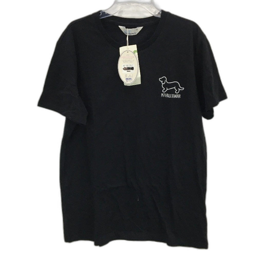 Peter Alexander Classic Penny Logo Jet Black Cotton Tee Mens Size XL NEW