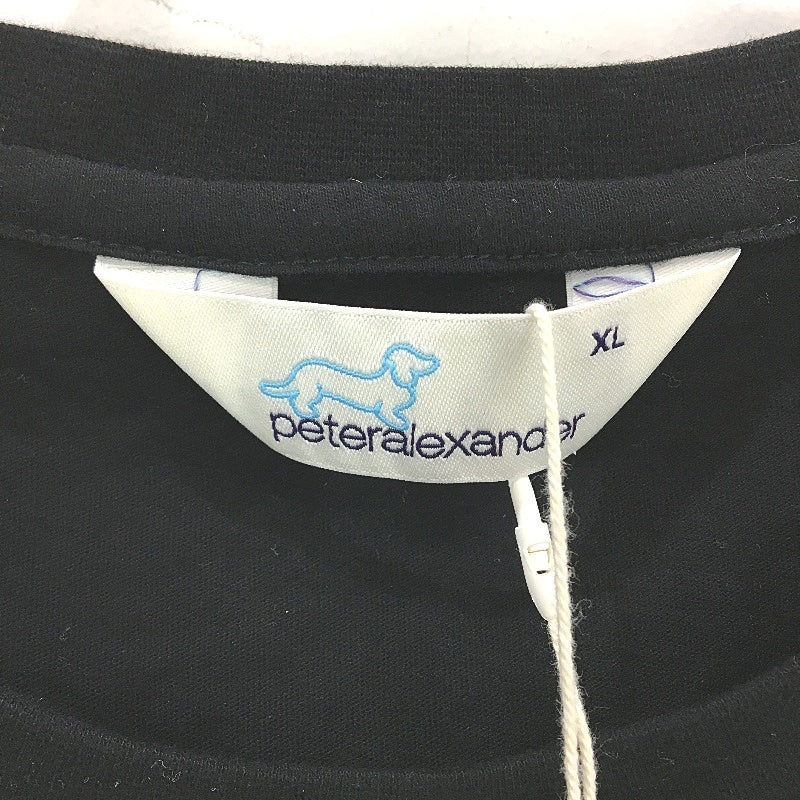 Peter Alexander Classic Penny Logo Jet Black Cotton Tee Mens Size XL NEW