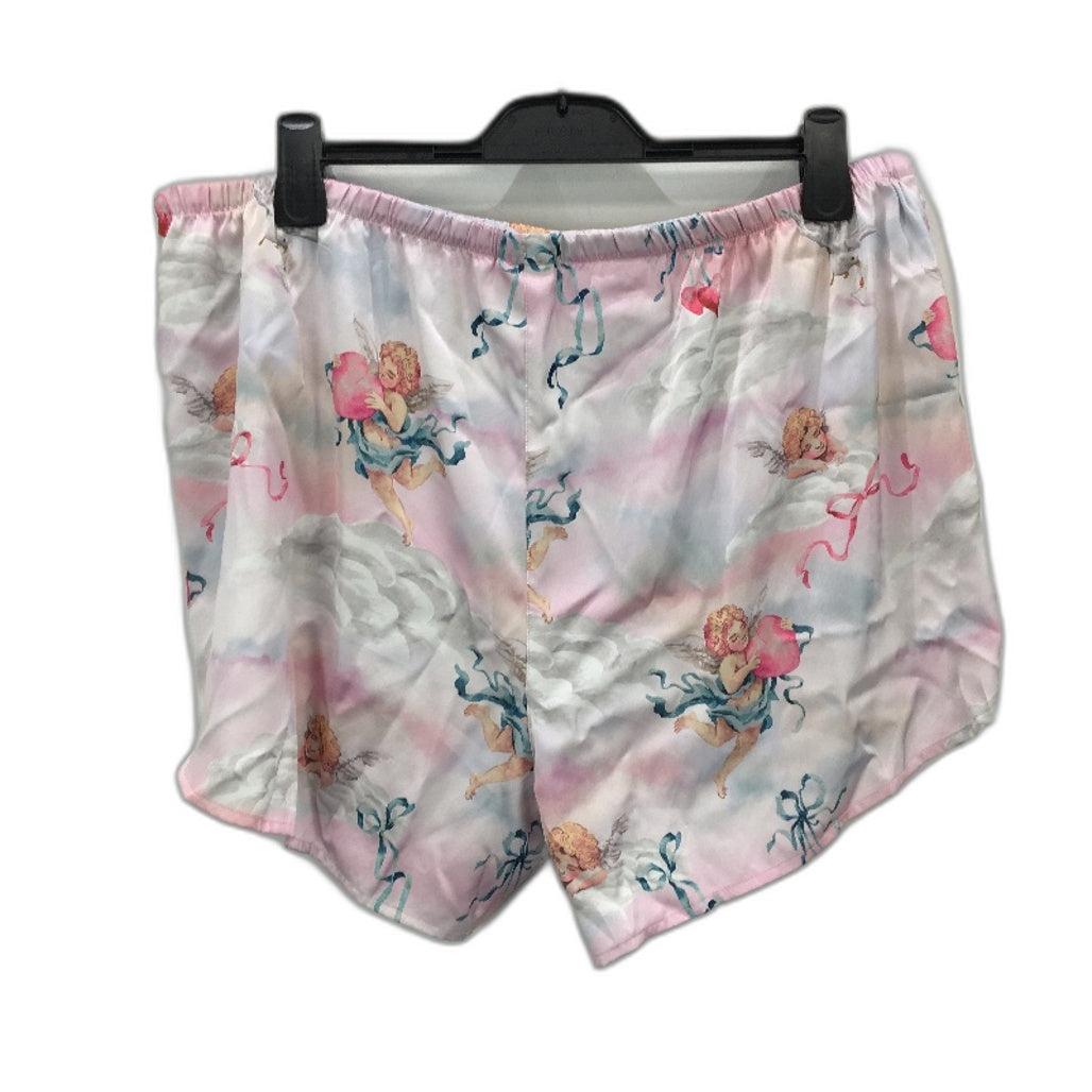 Peter Alexander Cherub Print Satin Silky Pyjama Shorts Ladies Size 1+ NEW