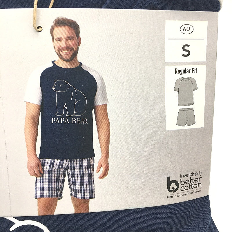 Westbay 2 Pce Papa Bear Short Sleeve Pyjama PJ Set Mens Size Small NEW