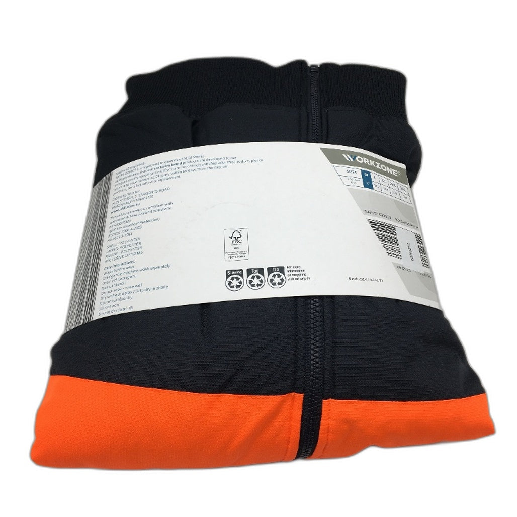Workzone UPF-50 Orange & Navy HI-VIS Zip Up Class D Jacket Mens Size M NEW