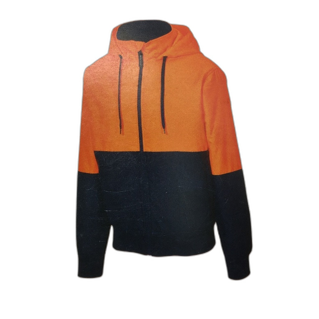 Workzone UPF-50 Orange & Navy HI-VIS Zip Up Class D Jacket Mens Size M NEW