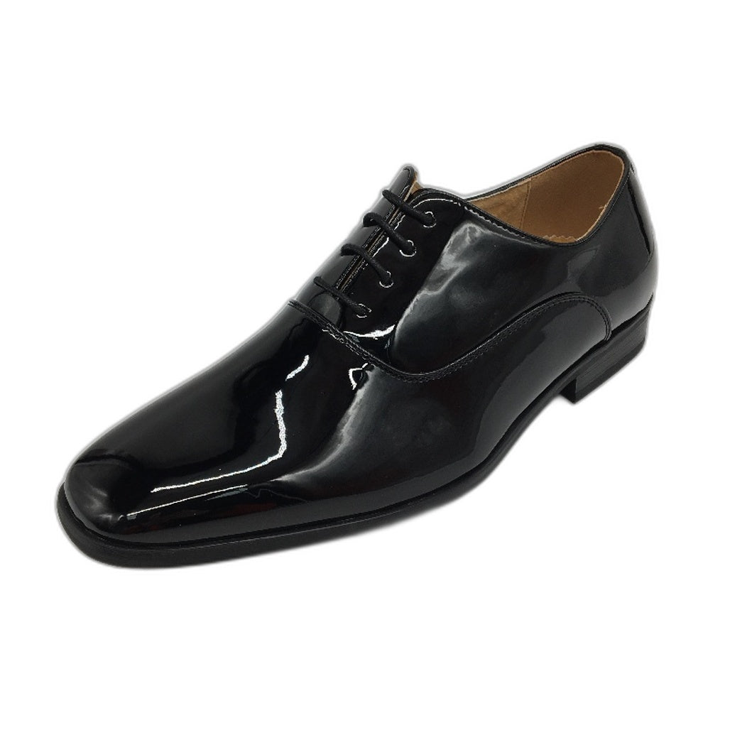 Goor Black Patent Leather Lined Manmade Upper Oxford Dress Mens Size US 11 NEW