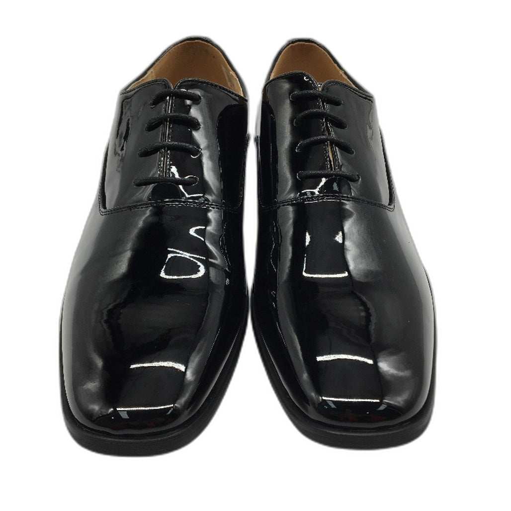 Goor Black Patent Leather Lined Manmade Upper Oxford Dress Mens Size US 11 NEW