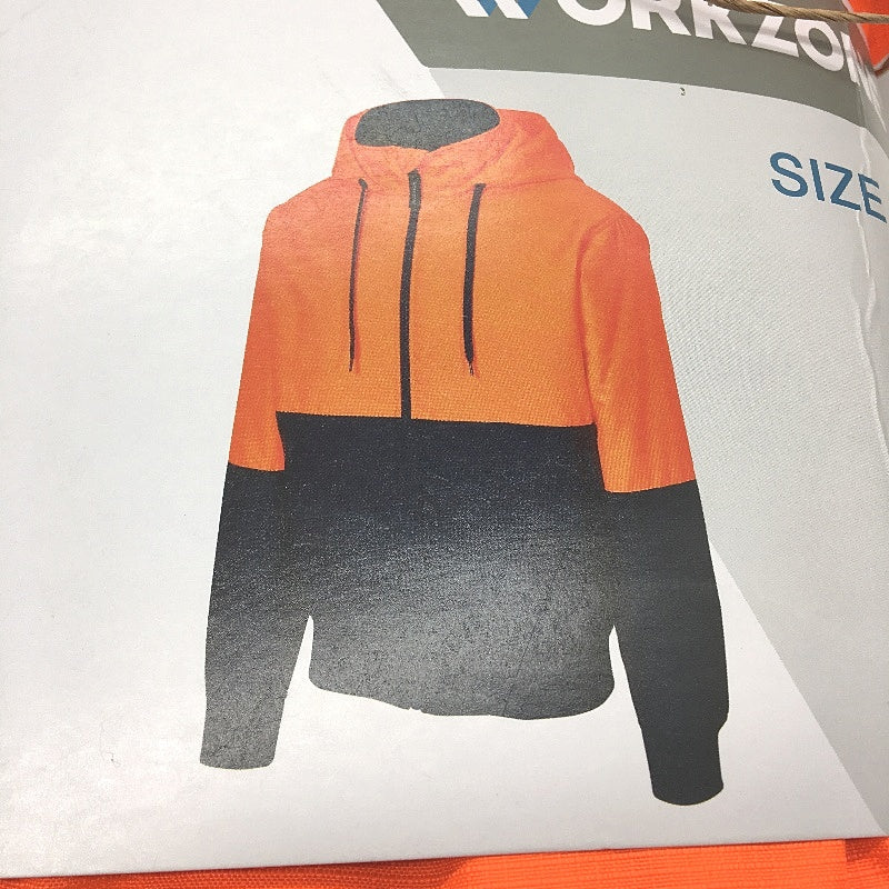 Workzone UPF-50 Orange & Navy HI-VIS Zip Up Class D Jacket Mens Size 3XL NEW