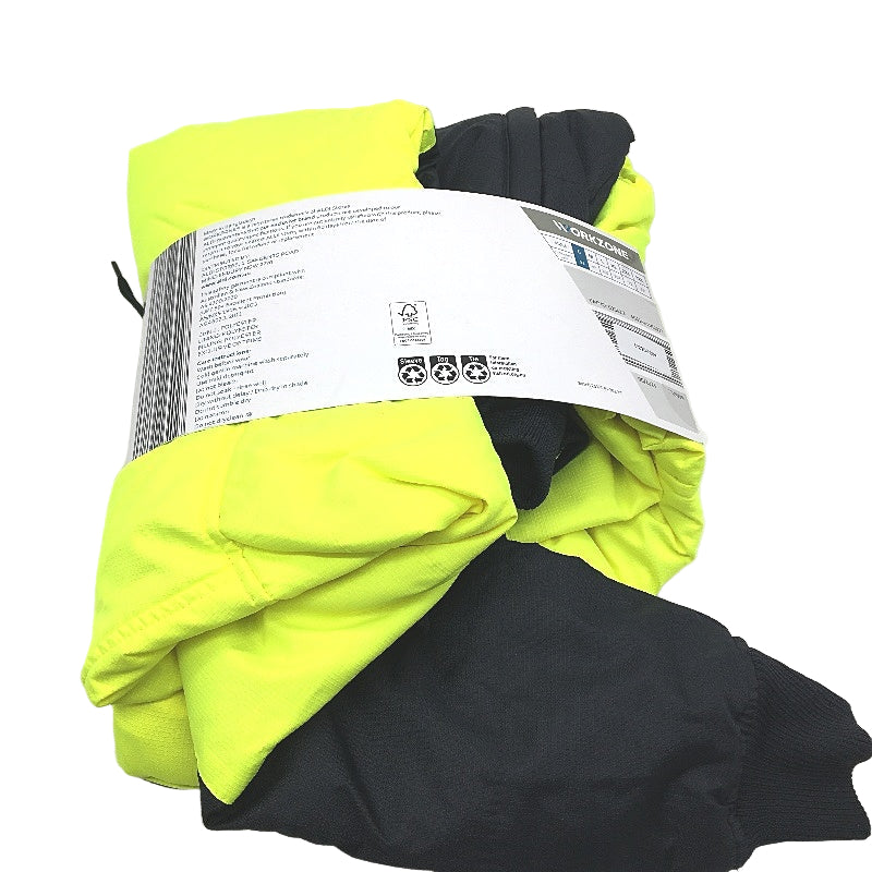 Workzone UPF-50 Yellow & Navy HI-VIS Zip Up Class D Jacket Mens Size S NEW