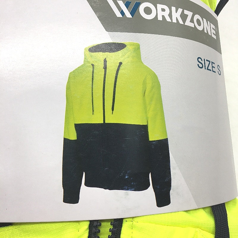 Workzone UPF-50 Yellow & Navy HI-VIS Zip Up Class D Jacket Mens Size S NEW