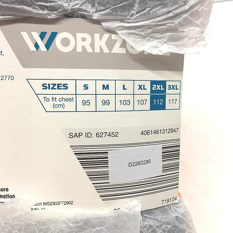 Workzone UPF-50 Orange & Navy HI-VIS 1/4 Zip Up Fleece Top Mens Size 2XL NEW