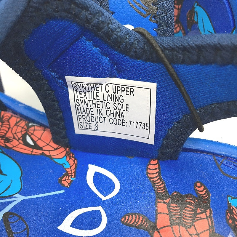 Marvel Spider-Man Sandal & Sneaker 2 Shoe Pack Blue & Grey Kids Size 8 NEW