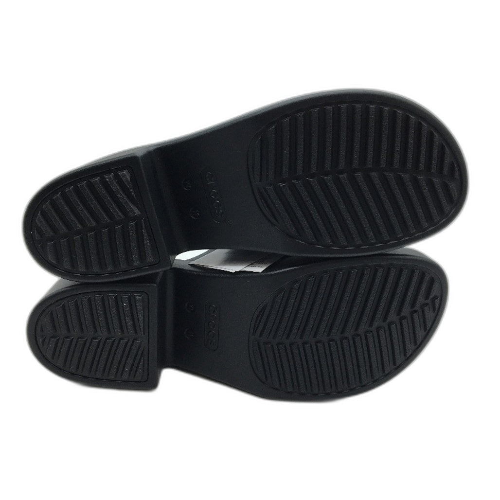 Crocs Brooklyn Slide Heeled Sandal Shoes Black Ladies Size US 11 NEW