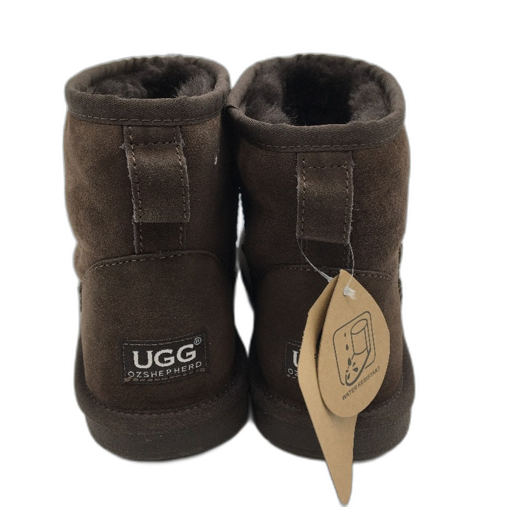 UGG Boots Australian Double Face Sheepskin Chocolate Unisex Sze EU43 M10 L12 NEW