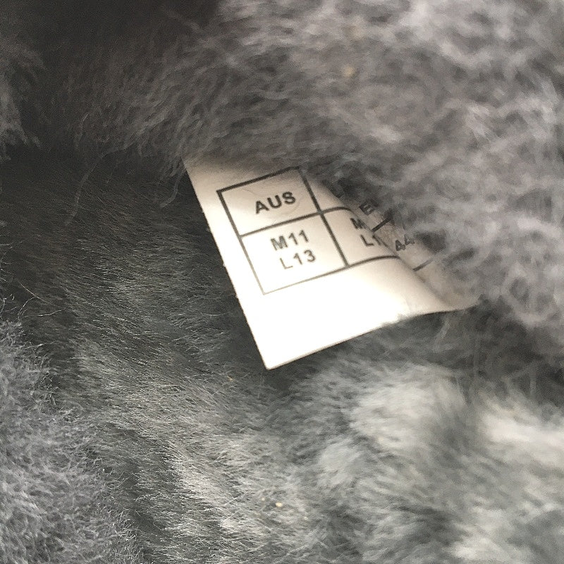 UGG Oz Double Face Sheepskin Grey Scuff Slippers Unisex Size EU44 M11 L13 NEW